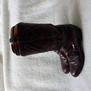 Lucchese San Antonio 8106 Vintage Dark Cherry Womens Cowboy Boots 9B